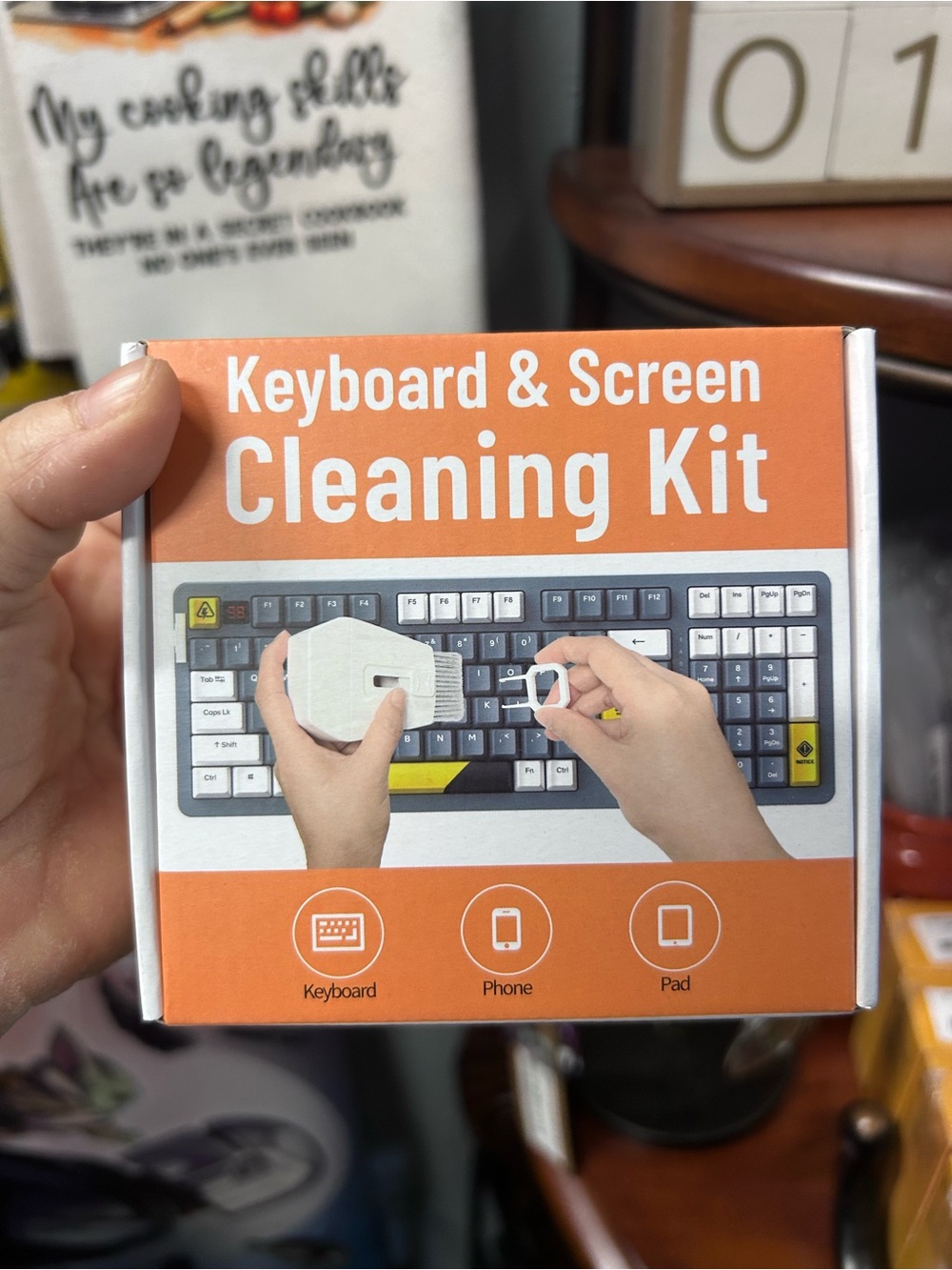 Orange Keyboard & Screen Cleaning Kit for Electronics